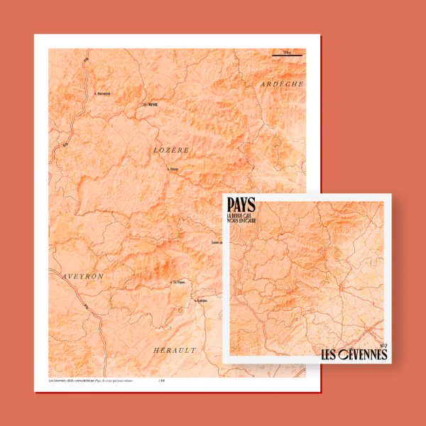 Pays — Les Cévennes et sa carte originale